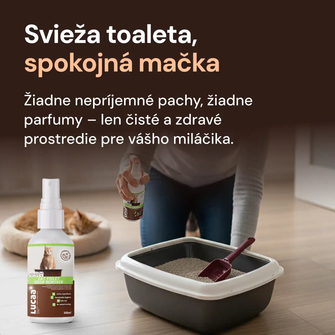 Lucaa+ Odstraňovač zápachu pre mačacie toalety
